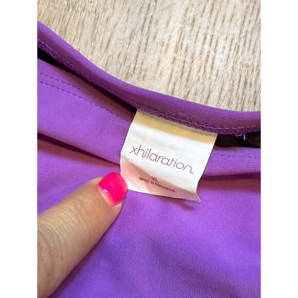 Y2K Purple Xhilaration Bikini Set With Jewel Accent & Tie Closures L/XL - Picture 3 of 5